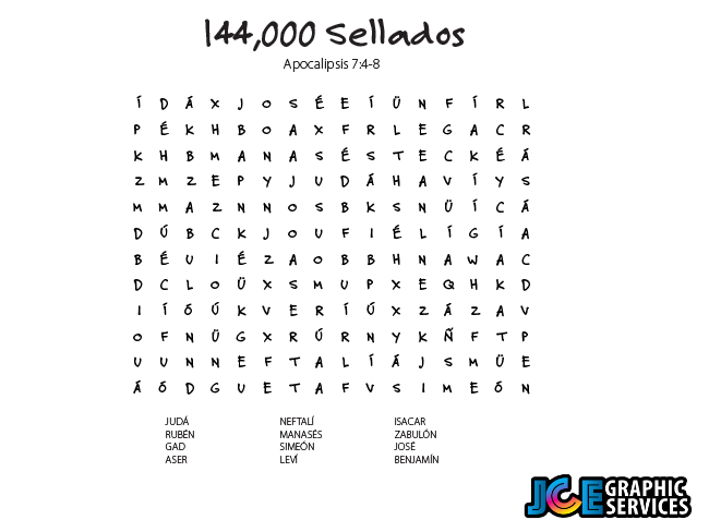 Juego Bíblico Para Niños: Sopa de Letras: 144,000 Sellados