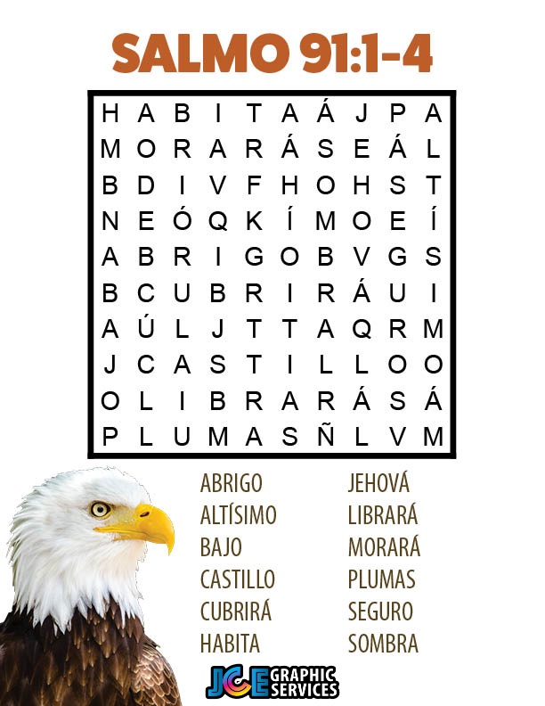 Sopa de Letras - Salmo 91:1-4