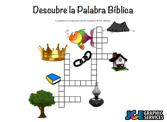 Juego Bíblico Para Niños: Crucigrama — Descubre la Palabra Bíblica