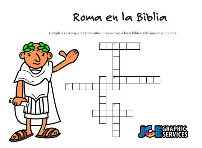 Juego Bíblico Para Niños: Crucigrama — Roma en la Biblia