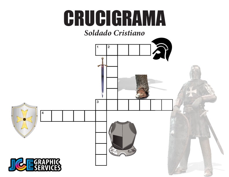 Juego Bíblico Para Niños: Crucigrama — Soldado Cristiano