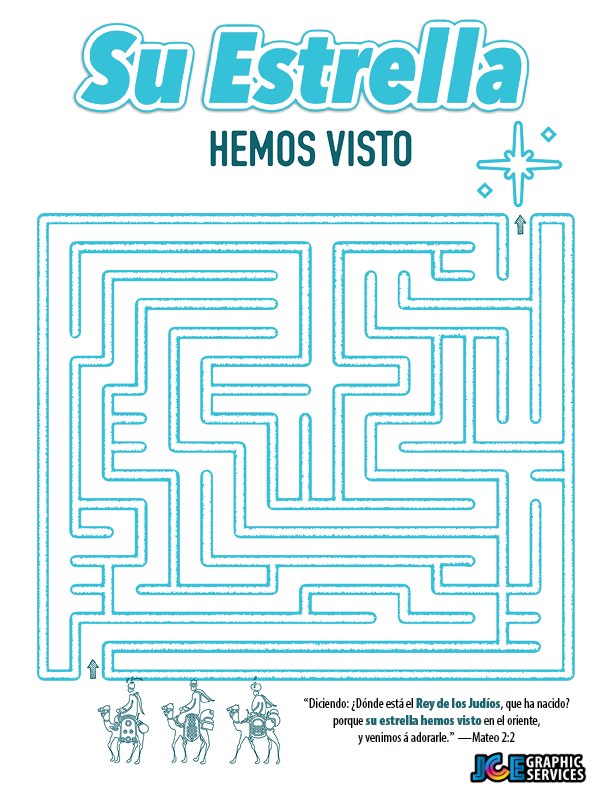 Juego Bíblico Para Niños: Laberinto — Su Estrella Hemos Visto
