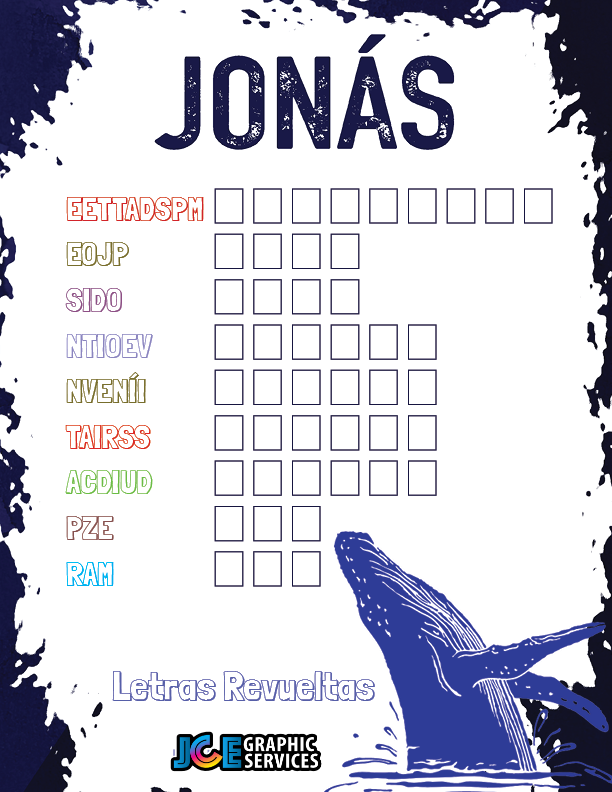 Juego Bíblico Para Niños: Letras Revueltas — Jonás