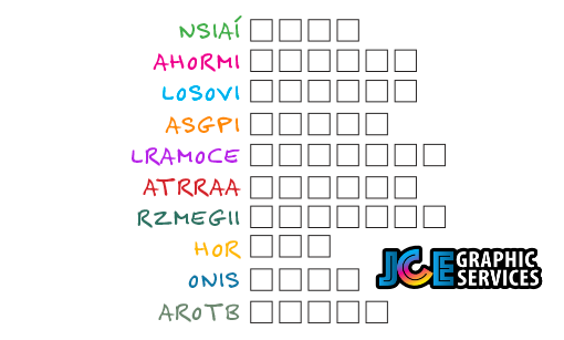 Juego Bíblico Para Niños: Letras Revueltas — Montes Bíblicos