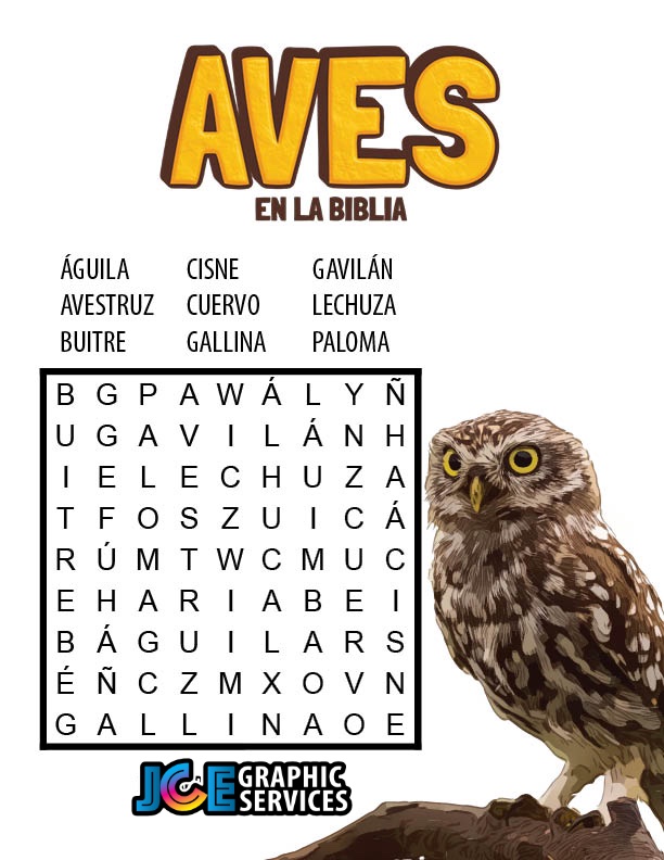 Aves en la Biblia - Sopa de Letras