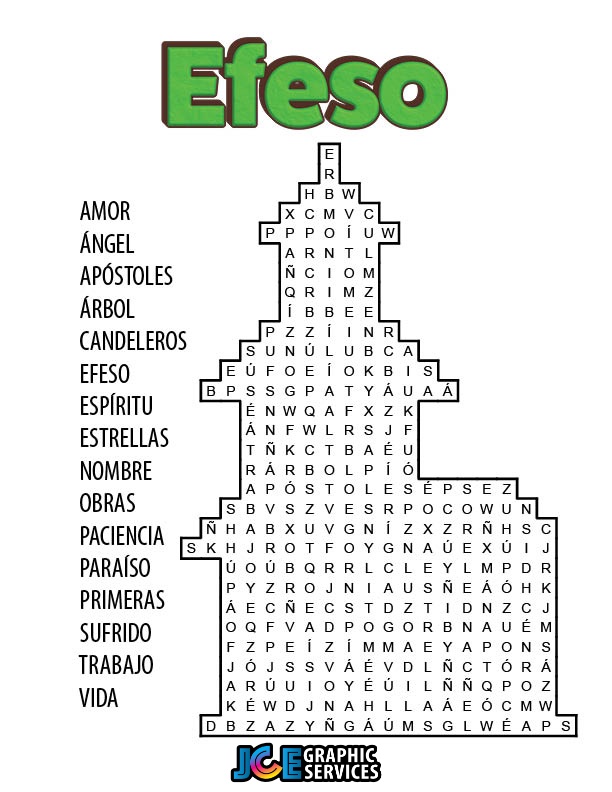 Sopa de Letras - Iglesia de Efeso