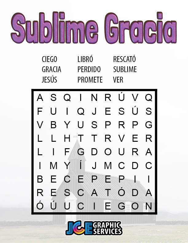Sopa de Letras - Sublime Gracia